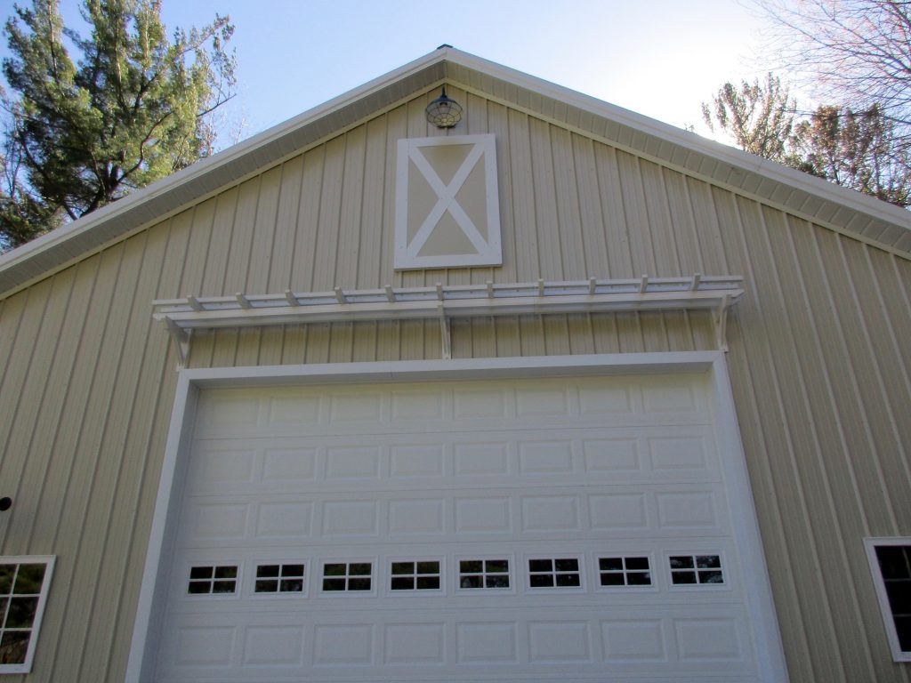 Dan-Harbert,MI 36x56x14 Charcoal roof and Light Stone sides.